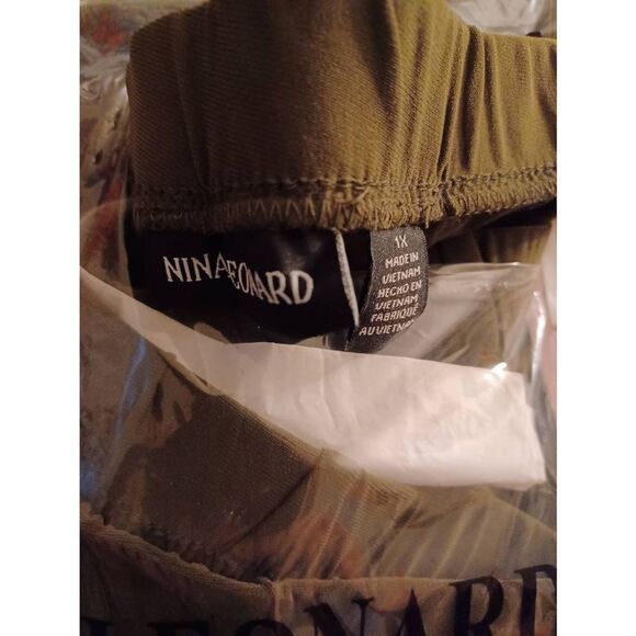Nina Leonard Pants With Pockets Color Olive Green Size 1X - Picture 2 of 4